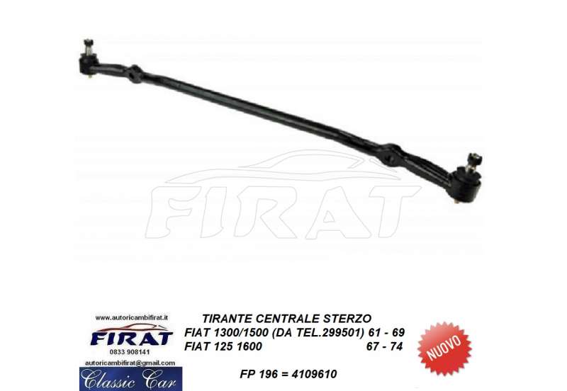TIRANTE CENTRALE STERZO FIAT 1300 1500 125 (196)